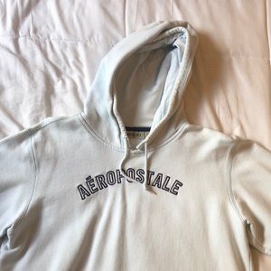 kids light blue aeropostale hoodie sweatshirt